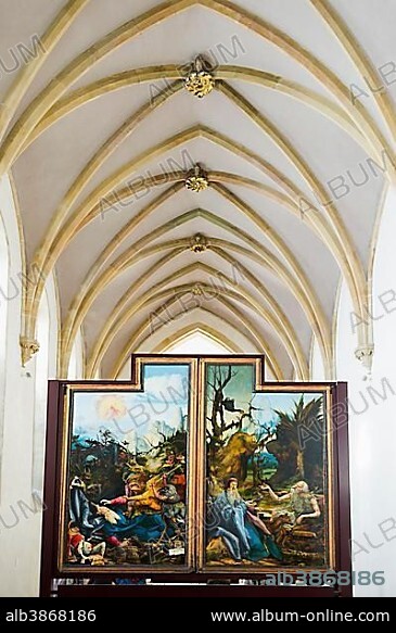 Isenheim altarpiece by Matthias Grünewald, Unterlinden museum, Rue d'Unterlinden, Colmar, Alsace, France, Europe.