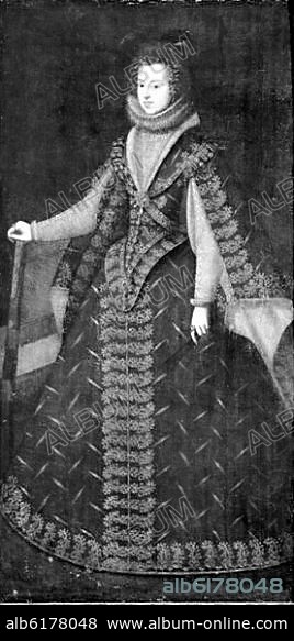 DOÑA MARIA DE AUSTRIA - REINA DE HUNGRIA - HIJA DE FELIPE III Y MARGARITA DE AUSTRIA - SIGLO XVII.