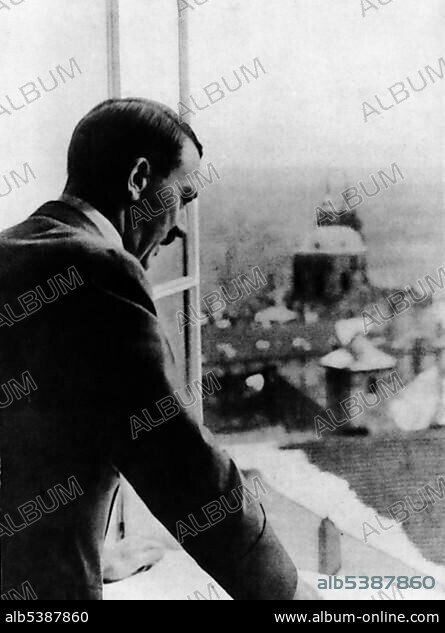 Adolf Hitler at the emperor's castle, March 15th 1938, Prague, Czechoslovakia, Europe, historical photo.