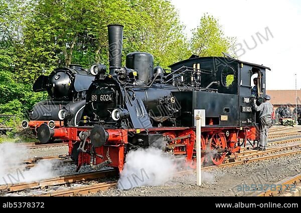Steam locomotive no. 89 6024 at the German Steam Locomotive Museum, Neuenmarkt, Franconia, Bavaria, Germany, Europe.