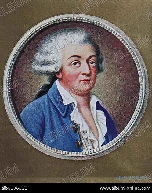 Honore Gabriel Riqueti, Count of Mirabeau, 1749-1791, leader of the early stages of the French Revolution, 1880, historical illustration, France, Europe.