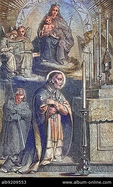 Biblical History, St. Alphonsus de Liguori, Alfonso Maria de Liguori, 27 September 1696 to 1 August 1787, Alphonsus de Liguori, an Italian jurist, moral theologian, bishop and founder of a religious order, historical steel engraving from 1860.