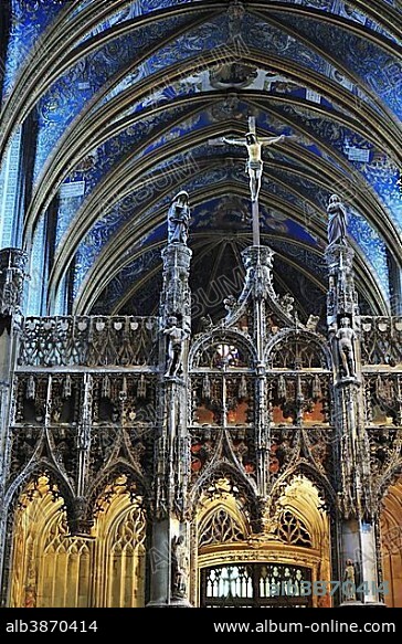 Albi Cathedral, formally the Cathedral of Saint Cecilia, Cathédrale Sainte-Cécile d'Albi, interior, historic center, Albi, Département Tarn, Midi-Pyrenees, France, Europe.