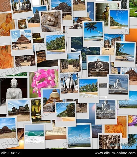 Collage of images of Sri Lanka.