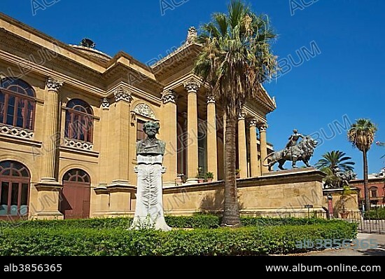 Teatro Massimo opera house, Palermo, Province of Palermo, Sicily, Italy, Europe.
