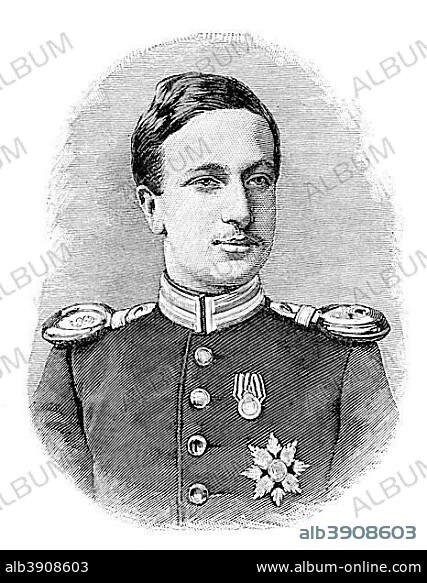 Louis William, Margrave of Baden-Baden, 8 April 1655, 4 January 1707, was the ruling Margrave of Baden-Baden in Germany and chief commander of the Imperial army, woodcut from the year 1888, Germany, Europe.