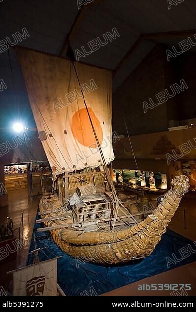 Ra II, the famous raft by Thor Heyerdahl, Kon-Tiki Museum, Oslo, Norway, Europe.