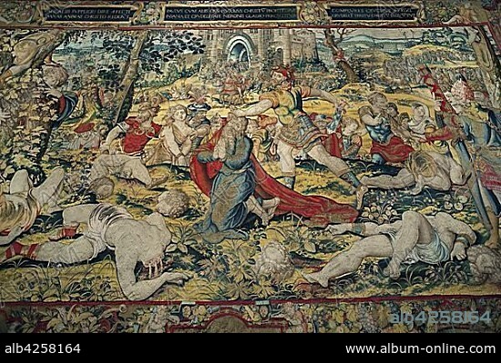 Tapestry, The beheading of St. Paul, after Pieter Coecke van Aelst, Brussels around 1550, National Museum, Munich, Upper Bavaria, Bavaria, Germany, Europe.