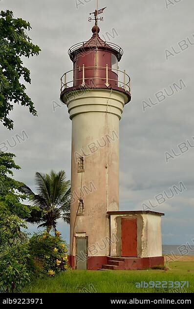German lighthouse, Le Phare, from the colonial period, Kribi, Cameroon, Central Africa, Africa.