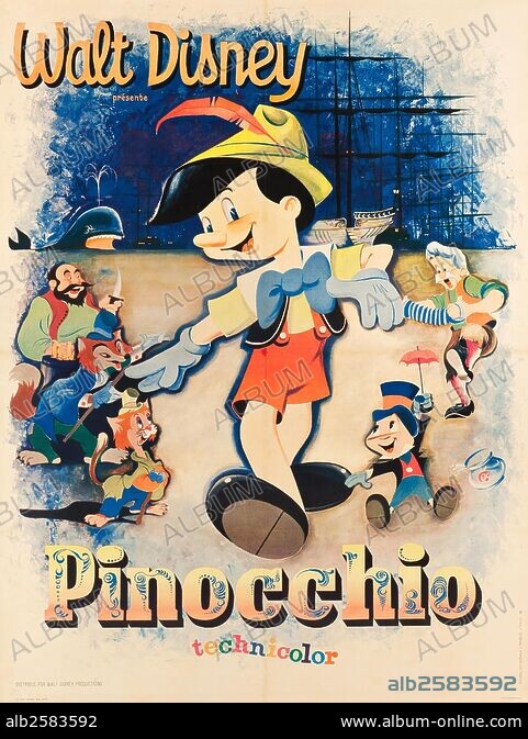 Poster of PINOCCHIO, 1940, directed by BEN SHARPSTEEN and