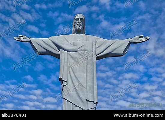 Christ the Redeemer statue, Cristo Redentor, Rio de Janeiro, Rio de Janeiro State, Brazil, South America.