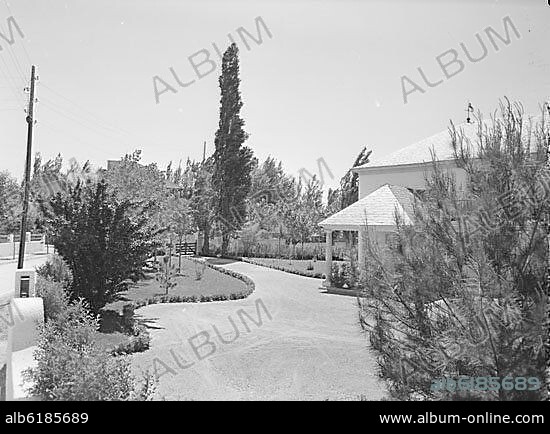CHALET EN EL BARRIO RESIDENCIAL DE PUERTA DE HIERRO - FOTOGRAFIA EN BLANCO Y NEGRO - AÑOS 50.