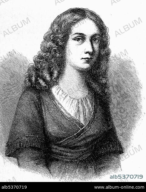 Charlotte Luise Antoinette von Schiller (1766-1826), wife of Fr. Schiller, steel engraving before 1880.