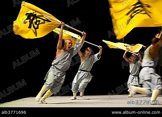 Monks from the Shaolin monastery, performance in Berlin, Germany, Europe.