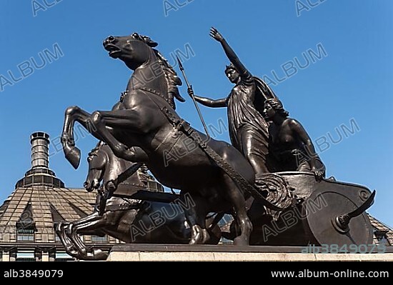 Queen Boudicca statue on Westminster Bridge, London, England, United Kingdom, Europe.
