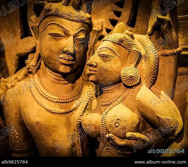 Indian lovers in tantric position; north-west India original manufact; 10-11 century.