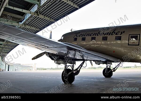 Douglas DC-3/C-47 aircraft, "Raisin Bomber", Tempelhof airport, Berlin.