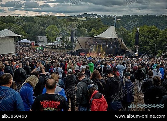 Loreley open-air stage, Monsters of Rock, hard rock festival, Sankt Goarshausen, Rhineland-Palatinate, Germany, Europe.