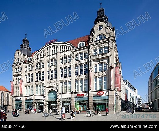 Anger 1 shopping mall, former Roman Emperor department store, Anger square, Erfurt, Thuringia, Germany, Europe, PublicGround, Europe.
