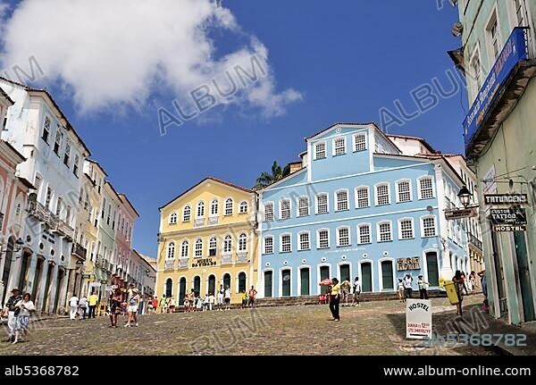 Largo do Pelourinho square and museum FundaÃ§Ã£o Casa de Jorge Amado, Salvador, Bahia, UNESCO World Heritage Site, Brazil, South America.