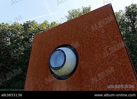 Pavilion of Seeing, Varus Battle or Battle of the Teutoburg Forest, Kalkriese Museum and Park, Osnabruecker Land region, Lower Saxony, Germany, Europe *** IMPORTANT: WARNING: Publication only with the following note: Battle of the Teutoburg Forest in Osnabruecker Land region - Kalkriese Museum and Park" ***".