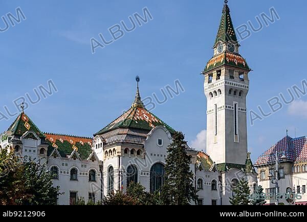 TARGU MURES, TRANSYLVANIA/ROMANIA - SEPTEMBER 17 : The Prefecture Tower in Targu Mures Transylvania Romania on September 17, 2018.