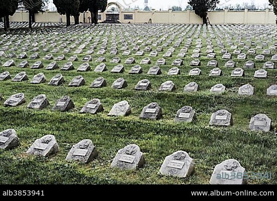 War graves in the military cemetery Fogliano di Redipuglia, over 14 000 Fallen of the Austria-Hungarian Army, World War I, Province of Gorizia, Friuli-Venezia Giulia, Italy, Europe.