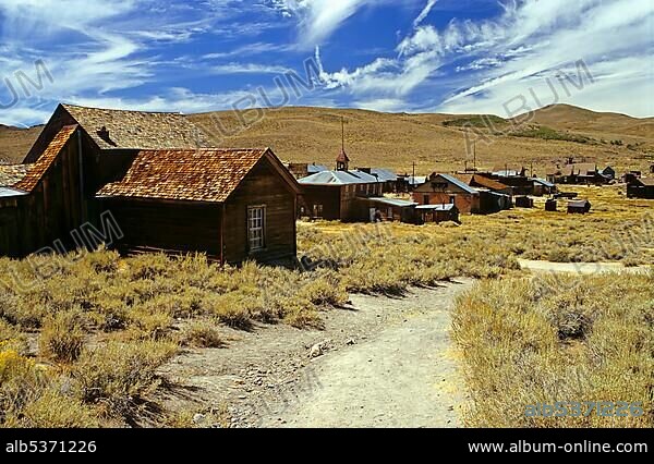 Old buildings at Bodie Ghost Town, California, USA, North America.