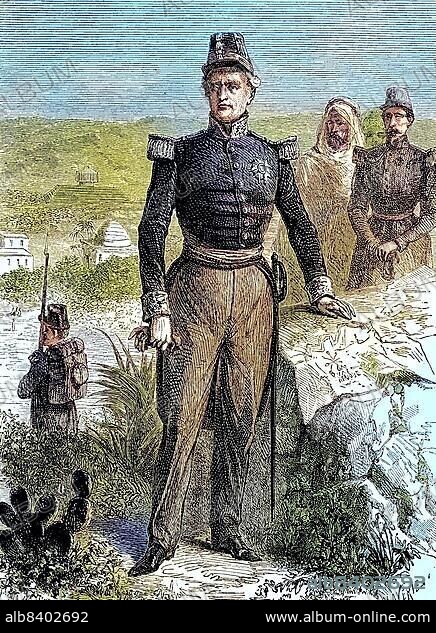 Thomas Robert Bugeaud, marquis de la Piconnerie, duc d'Isly (15 October 1784) (10 June 1849) was Marshal of France and instrumental in the conquest of Algeria, Historical, digitally restored reproduction of a 19th century original.