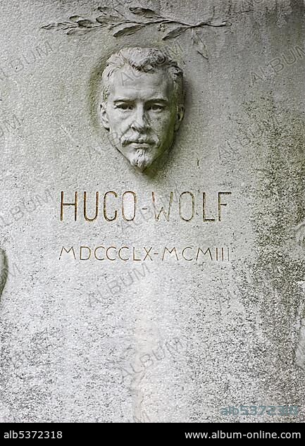 Grave of Hugo Wolf, composer, Wiener Zentralfriedhof, Vienna's central cemetery, honorary grave, Vienna, Austria, Europe.