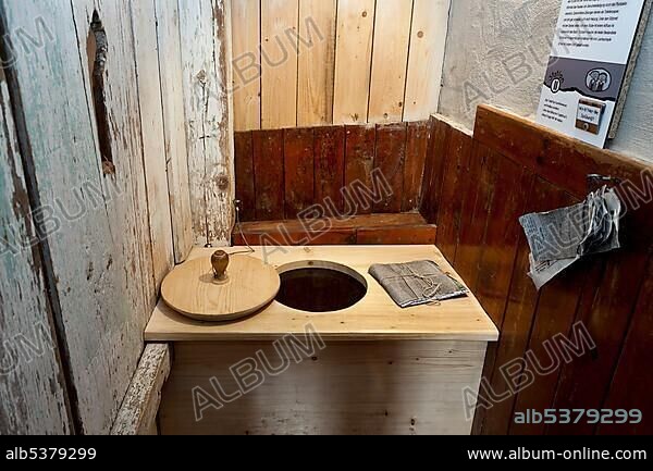 Outhouse in the Allgaeu Mountain Farm Museum, Immenstadt-Diepholz, Allgaeu, Bavaria, southern Germany, Germany, Europe.