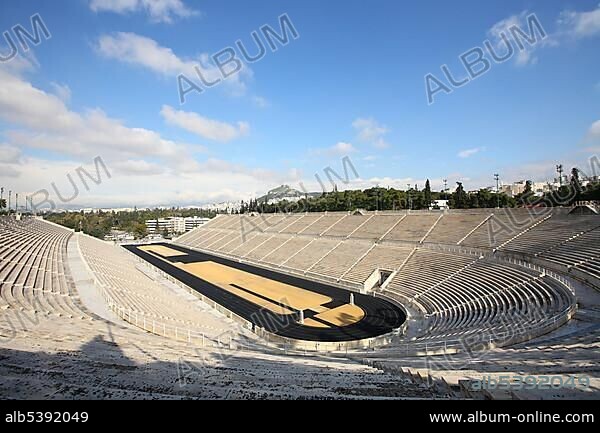 Panathinaikos, stadium of the first modern Olympic Games 1896, Athens, Greece, Europe.