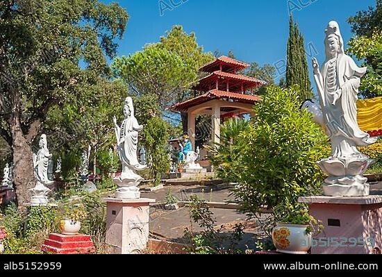Hong Hien Pagoda Park, Fréjus, Var, Provence-Alpes-Cote d'Azur, France, Europe.