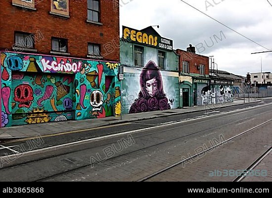 Wall graffiti, Dublin, Republic of Ireland.