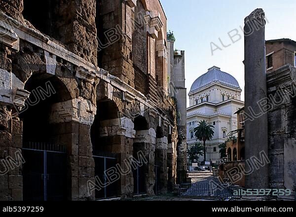 Theatre of Marcellus, Forum Holitorium, synagogue, Rome, Latium, Italy, Europe.