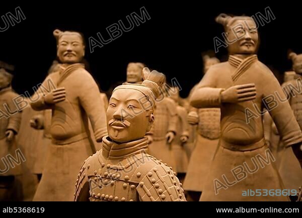 Terracotta Army exhibition, faithful replicas of the statues from XIAN in China, Weilburg an der Lahn, Hesse, Germany, Europe.