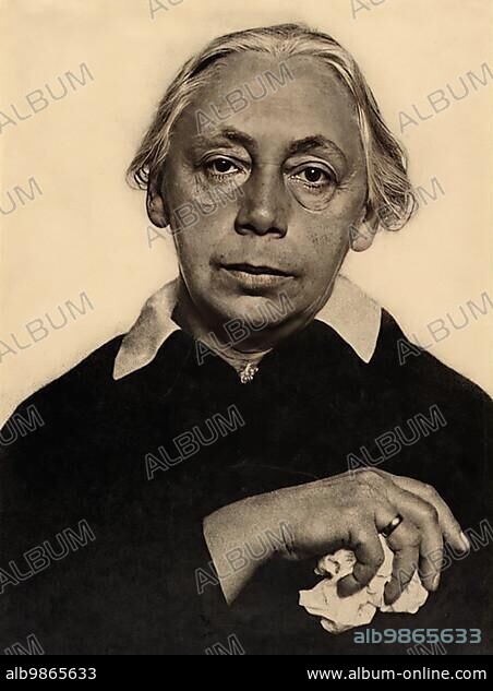 Käthe Kollwitz, née Schmidt (8 July 1867 - 22 April 1945) was a German graphic artist, paintress and sculptor and is one of the most famous German artists of the 20th century, digitally restored reproduction of a public domain photo by Hugo Erfurth.