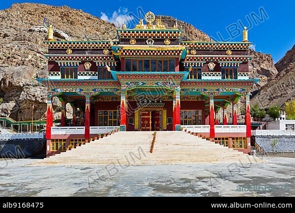Buddhist monastery in Kaza. Spiti Valley, Himachal Pradesh, India, Asia.
