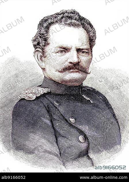 Karl Wilhelm Georg von Grolman, 30 July 1777, 1 June 1843, was a Prussian general who fought in the Napoleonic Wars, Historical, digital reproduction of an original 19th century master copy.