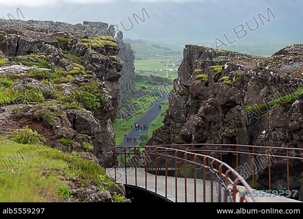 Old Icelandic Thing site, Allman's Gorge, Pingvellir National Park, Thingvellir National Park, Iceland, Europe.