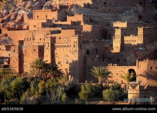 Traditional Berber architecture Kasbah Ait Benhaddou Morocco.