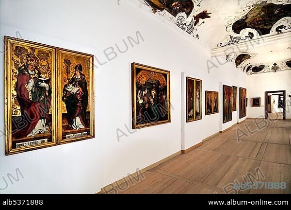 State Gallery in the Benedictine Abbey in Ottobeuren, Bavaria, Germany, Europe.