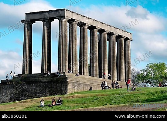 National monument, Calton Hill, Edinburgh, Scotland, United Kingdom, Europe.