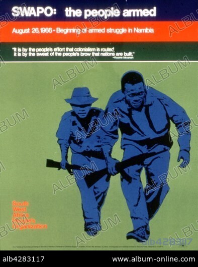 Namibia, propaganda poster of the Swapo . (South West African People's Organization). 1966. South Africa. Library of Congress. Washington.