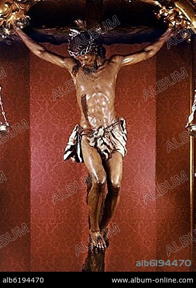 LUIS SALVADOR CARMONA (1709/1767). TALLA DEL CRISTO DE LA FE Y DEL PERDON - SIGLO XVIII.