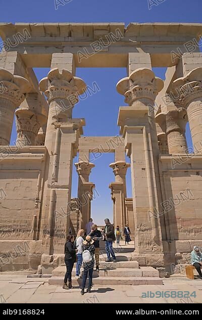 Trajan's kiosk of Augustus, Philae temple complex, Aswan, Egypt, Africa.