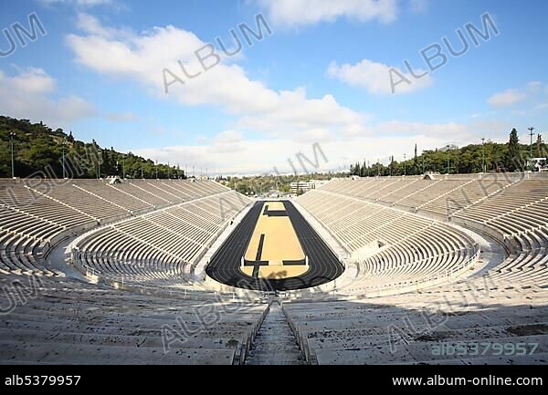 Panathinaikos, stadium of the first modern Olympic Games 1896, Athens, Greece, Europe.