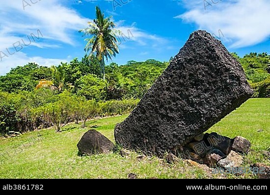 Badrulchau basalt monolith, Babeldaob island, Palau, Micronesia, Oceania.