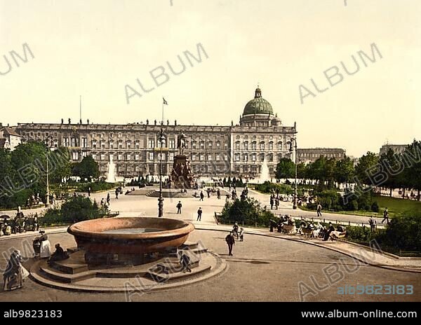 Royal Palace and Amusement Park; Berlin; c. 1895; Germany; Historic; digitally restored reproduction from a 19th century original; Europe.