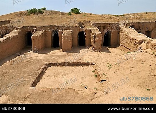 Early Buddhist archeological site of Kara Tepe, Termez, Amudarja valley, Uzbekistan, Central Asia, Asia.